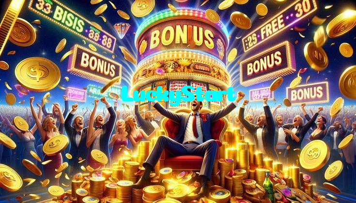 LuckyStart casino presented on mobile device in Pakistan with slots and live games